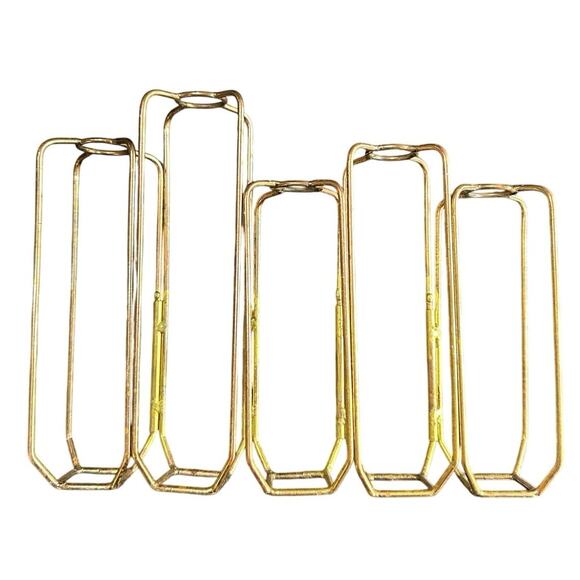 Test Tube- Bud Vase- Metal Decor MCM frame- frame only- some rust and wear - Picture 1 of 5